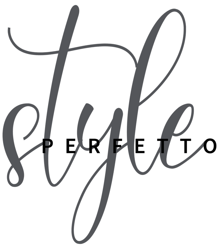 Style Perfetto logo in black script lettering on transparent background
